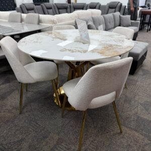 White Round Dining Table