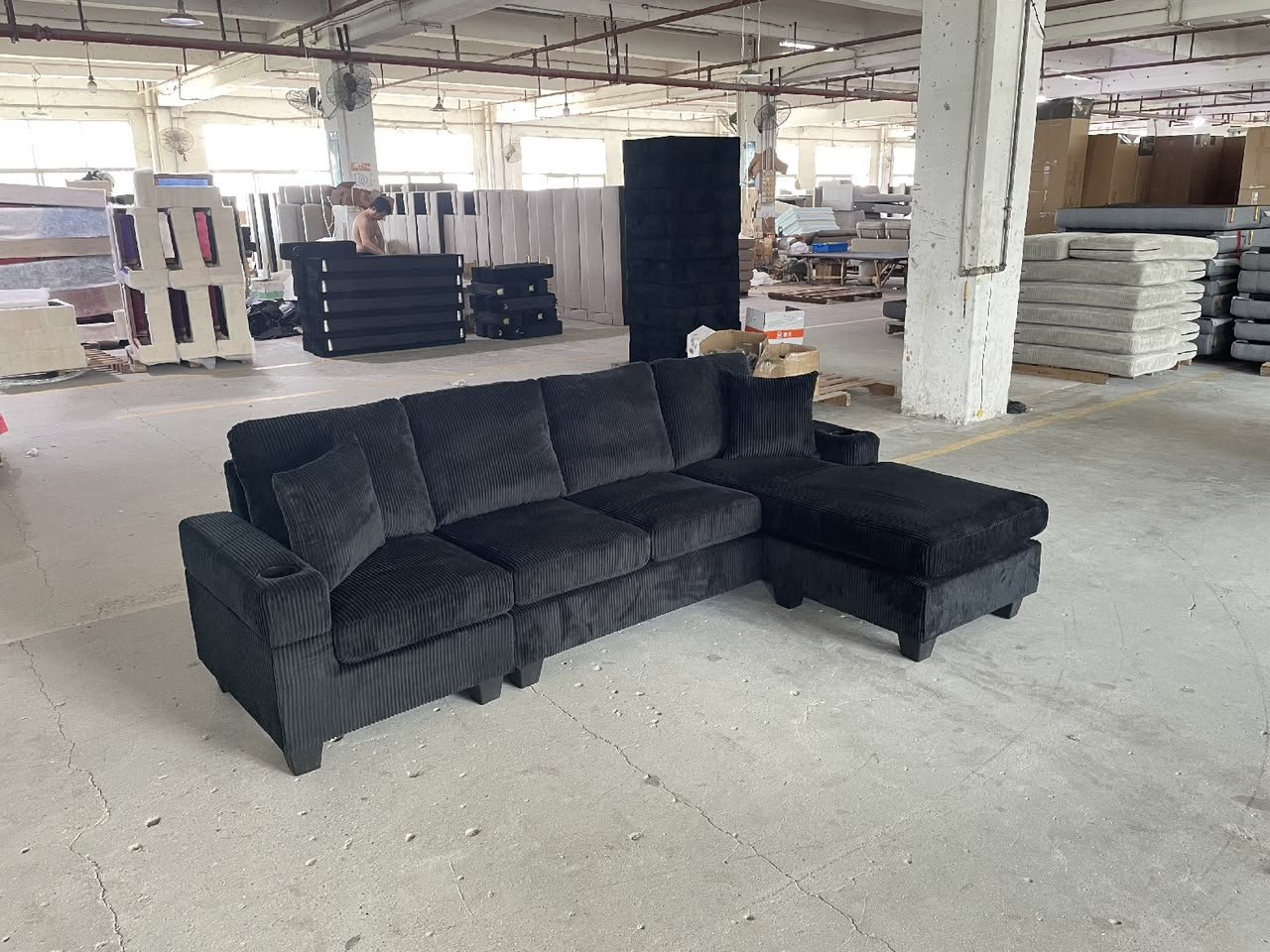 Black Sectional Living Room Set
